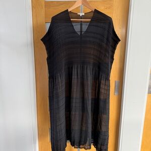 Lafayette 148 New York Black Sheer Dress